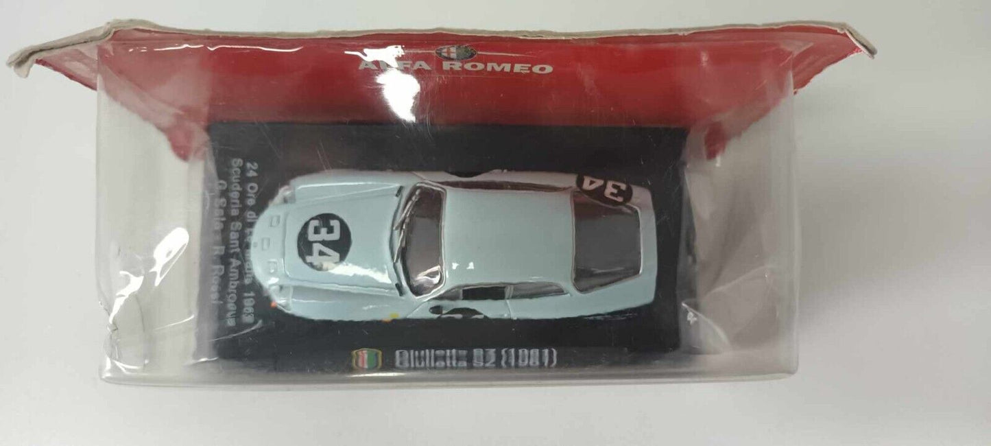 Alfa Romeo Giulietta SZ 1961 - 24h Le Mans 63 #3 Sala - Rossi Edicola 1:43 Usato