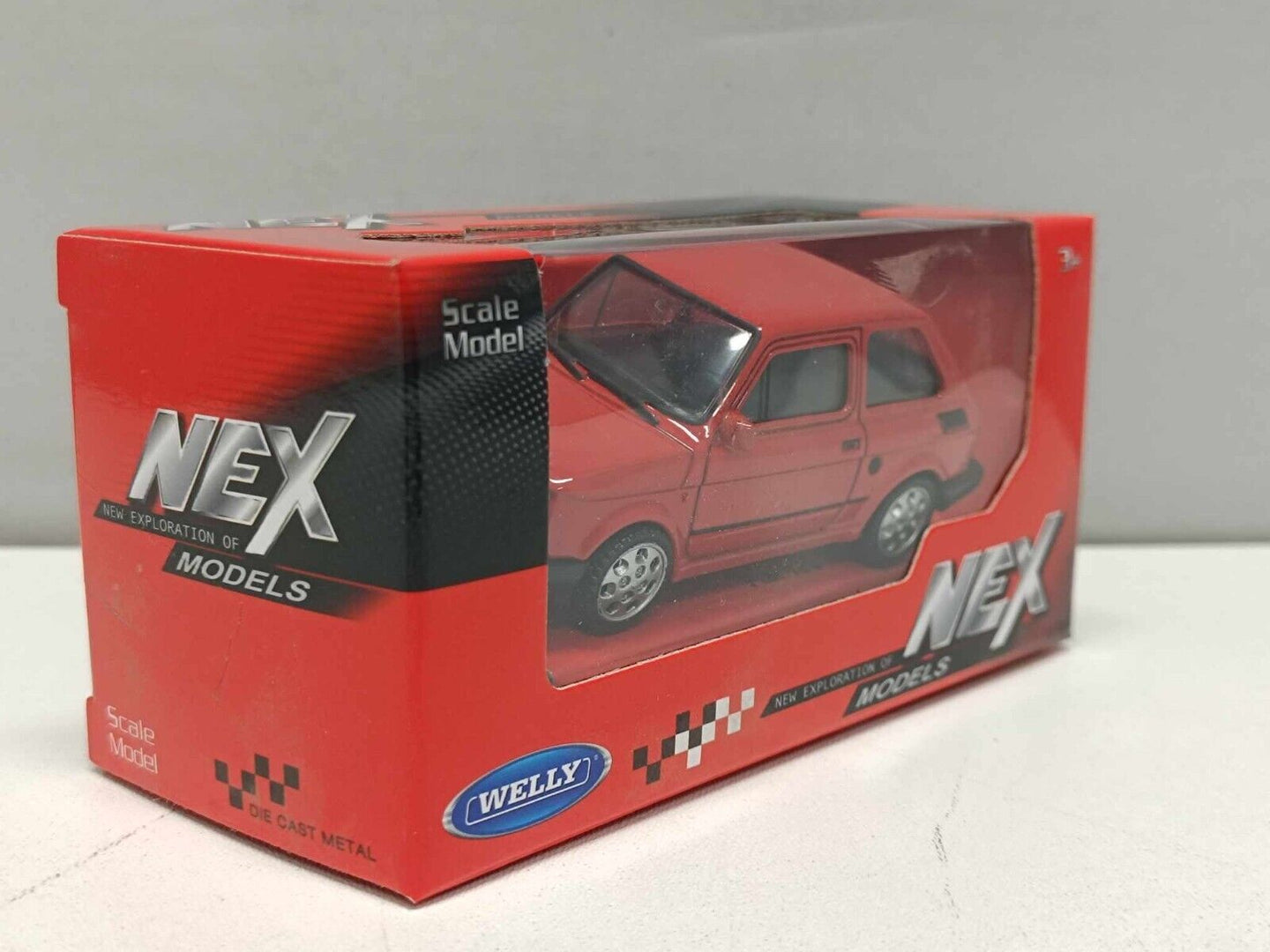 Fiat 126 - 1980 Red Rosso Welly Nex 1:43  Modellino Auto Nuovo
