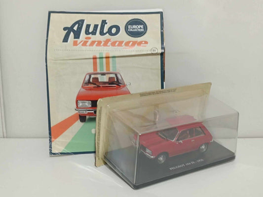 Peugeot 104 ZS 1976 1:24 Rosso Edicola Auto Vintage + Fascicolo