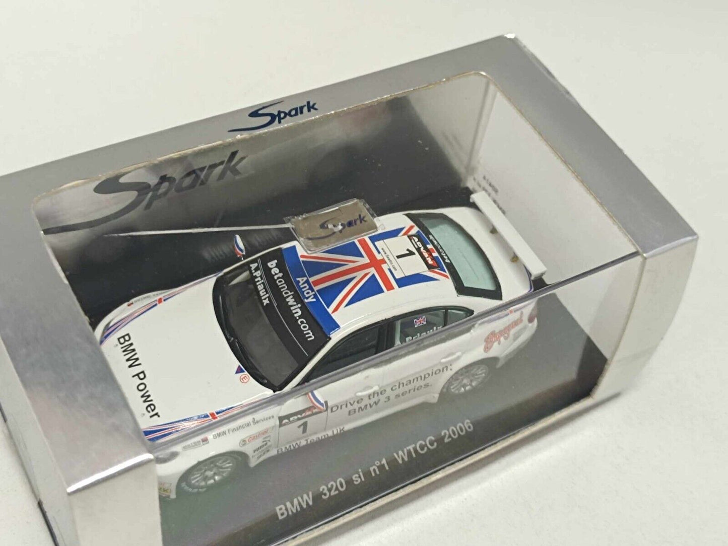 BMW 320 si #1 WTCC 2006 Andy Priaulx - Spark Model 1:43 Usato in box