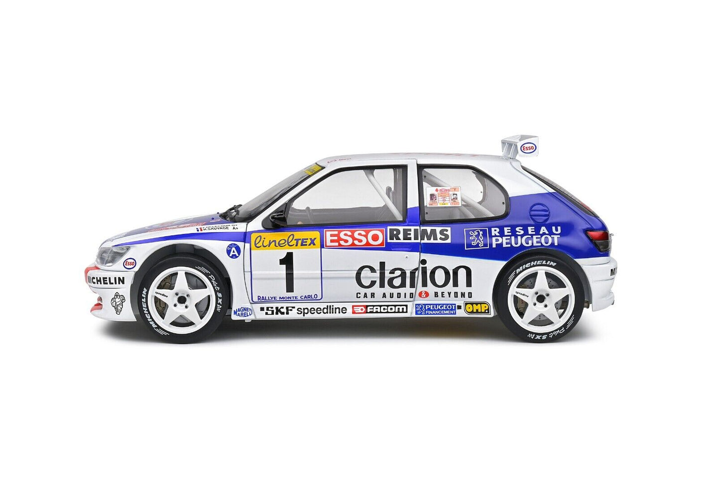 Peugeot 306 Maxi Rally Montecarlo 1996 F. Delecour - H. Sauvage #1 Solido 1:18