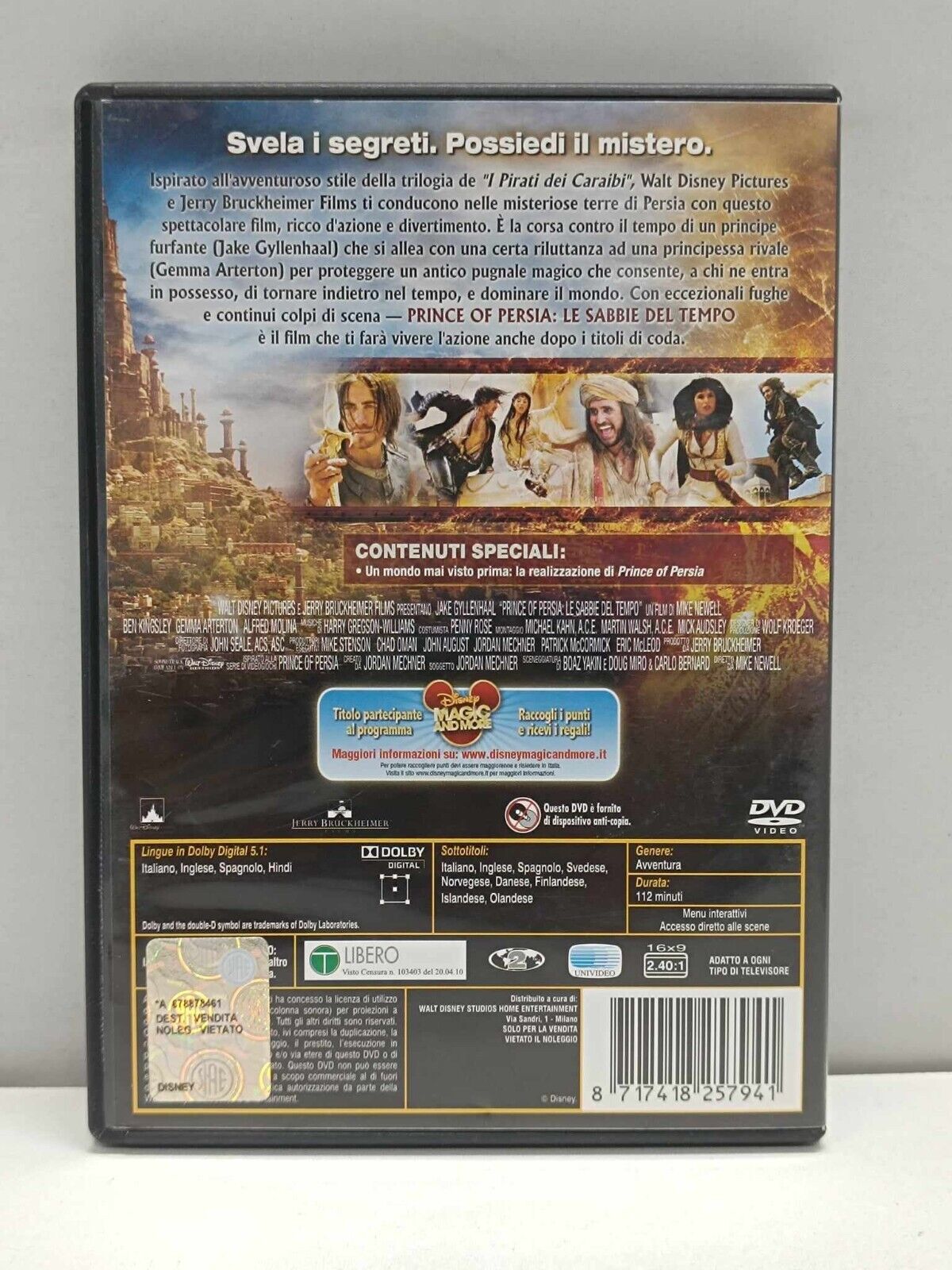 Prince Of Persia Le Sabbie Del Tempo FIlm DVD Italiano Ita Usato Jake Gyllenhaal
