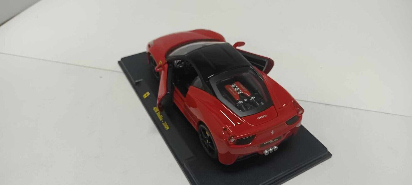 Ferrari 458 Italia 2009 Edicola / Burago Red 1:24 Ferrari Collection Usato