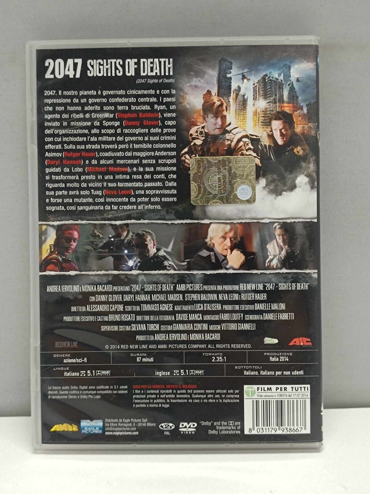 2047 Sights Of Death Film DVD Italiano Usato Ita Rutger Hauer