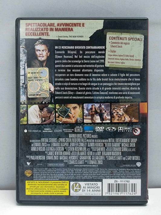 Blood Diamond Diamanti Di Sangue 2006 DVD Italiano Usato Leonardo DiCaprio