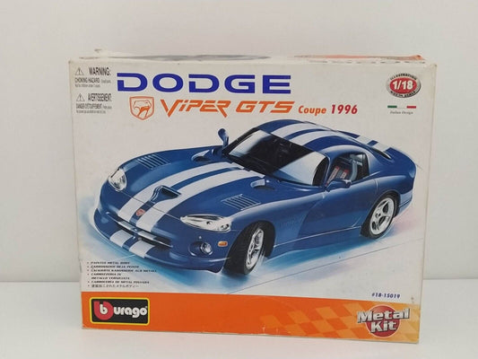 Box Kit Dodge Viper GTS 1996 - Burago 1:18 (Only Box)