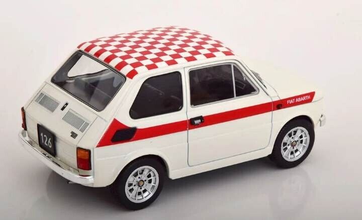 Fiat 126 Abarth Modelcar 1/18 Bianco MCG18325 Nuovo GM Shop