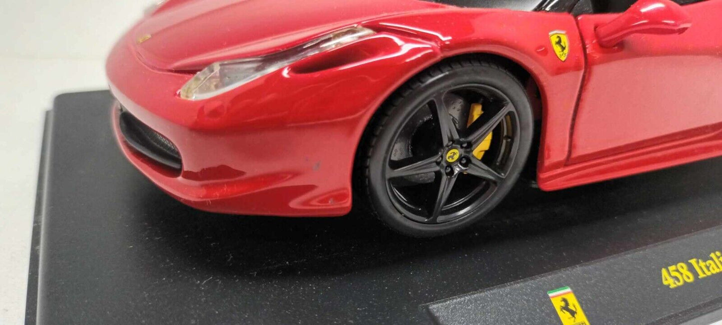 Ferrari 458 Italia 2009 Edicola / Burago Red 1:24 Ferrari Collection Usato
