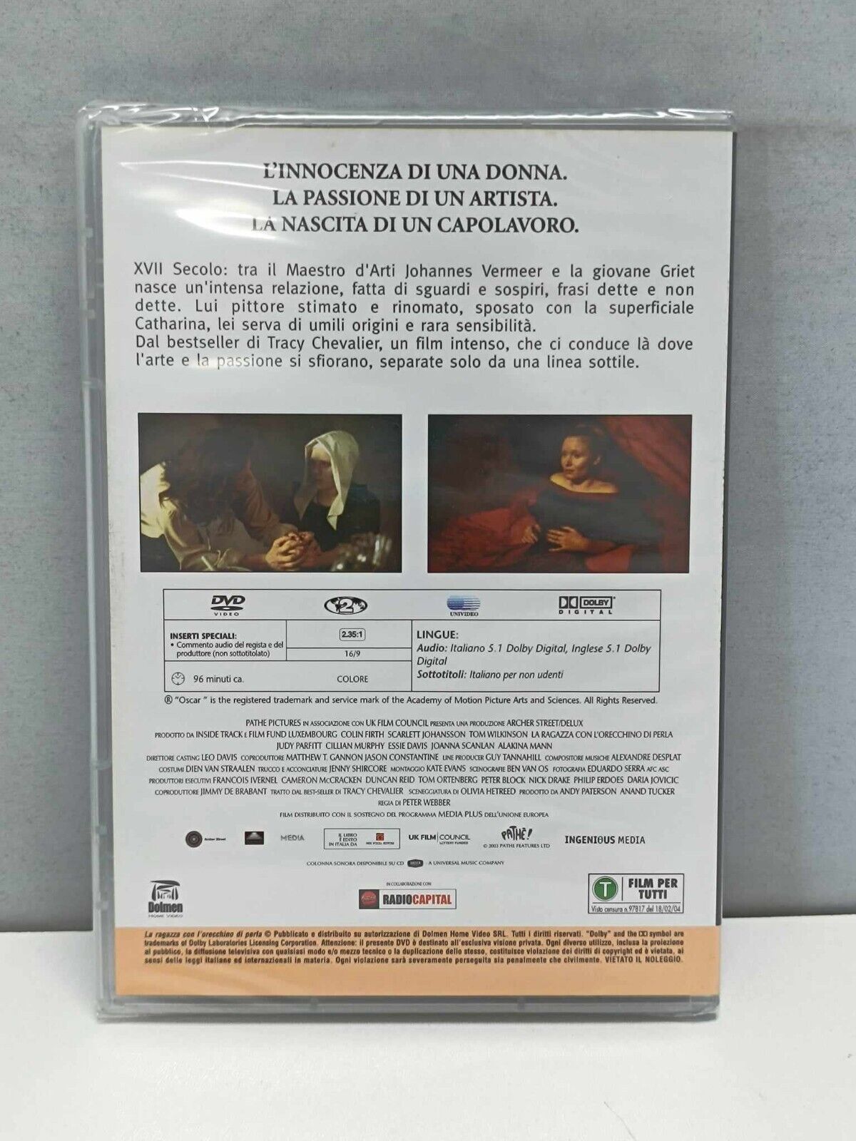 La Ragazza Con L'orecchino Di Perla Film DVD Italiano Nuovo Scarlett Johansson
