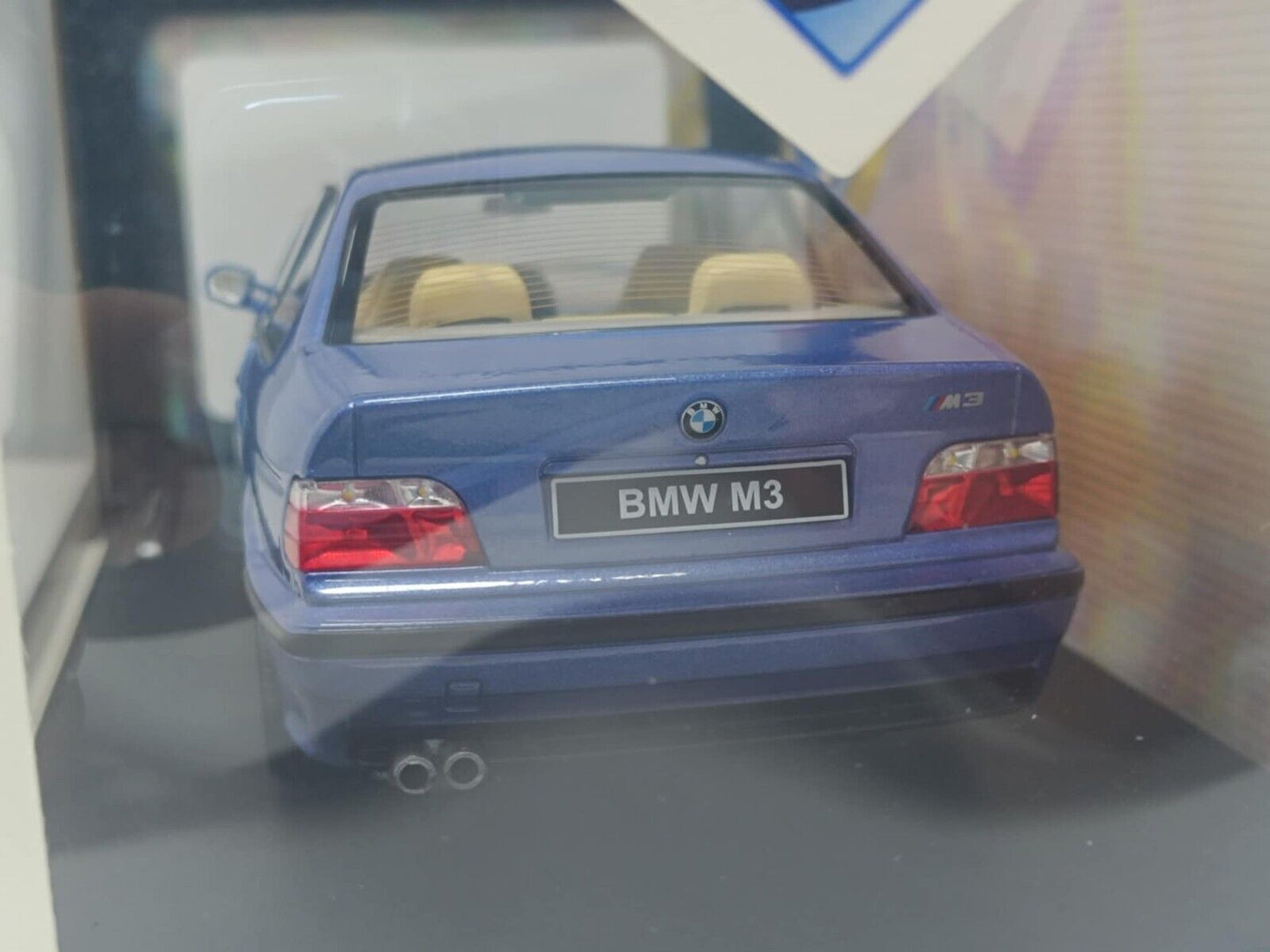 BMW E36 E 36 Coupé M3 Blue Blu Estoril 1990 Solido 1:18 Nuovo 1/18