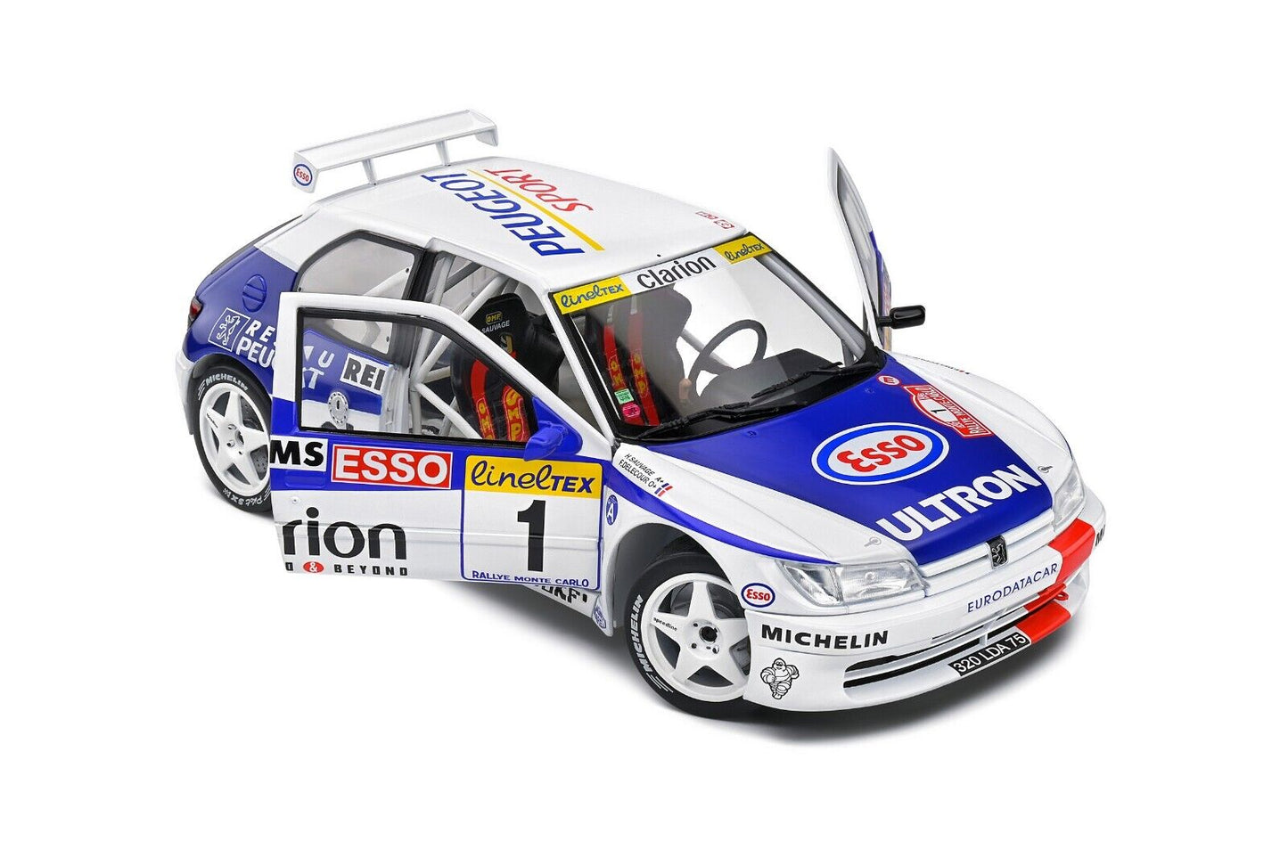 Peugeot 306 Maxi Rally Montecarlo 1996 F. Delecour - H. Sauvage #1 Solido 1:18