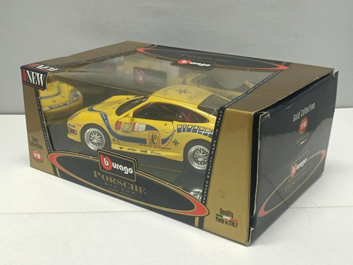Porsche 911 GT3 CUP #22 - Burago 1:18 Usato + Box Made in Italy 1/18