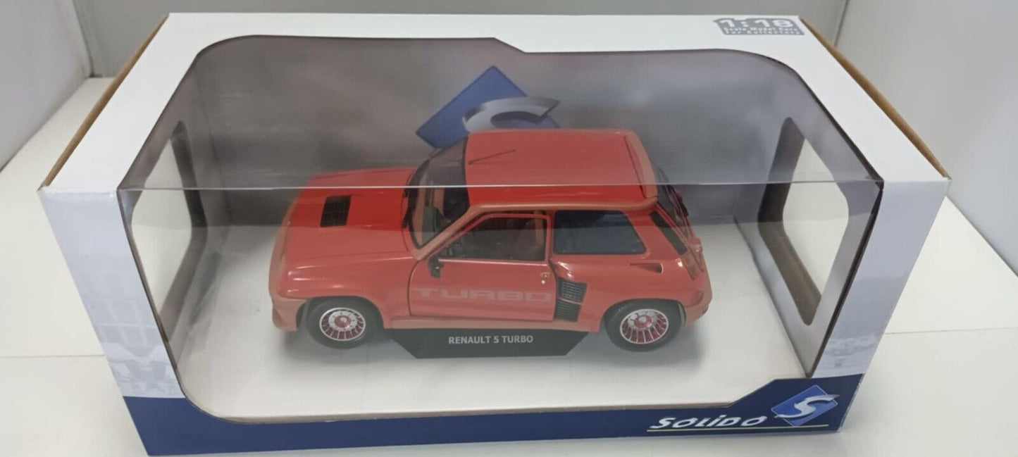 Renault 5 Turbo Rouge Grenade Rosso 1981 Solido 1:18 Usato + Box 1/18