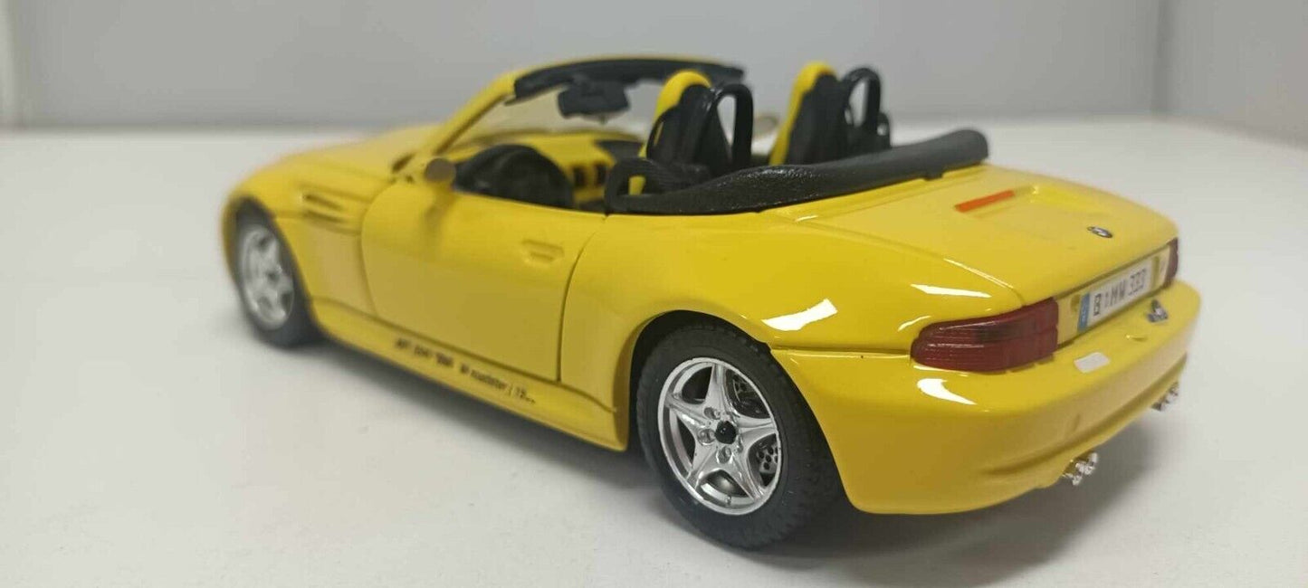 BMW Z3 M Roadster 1996 Giallo Yellow Burago Made In Italy 1:24 Usato 1/24