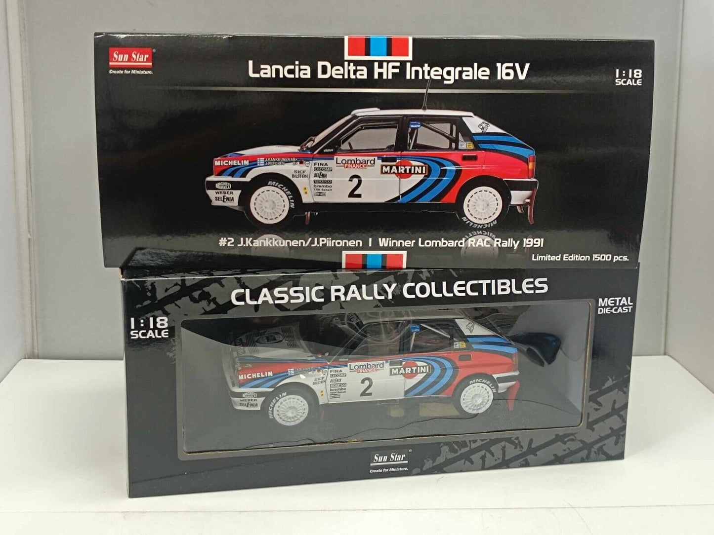 Lancia Delta HF Integrale 16v #2 Winner Lombard Rac Rally 1991 Sun Star 1:18