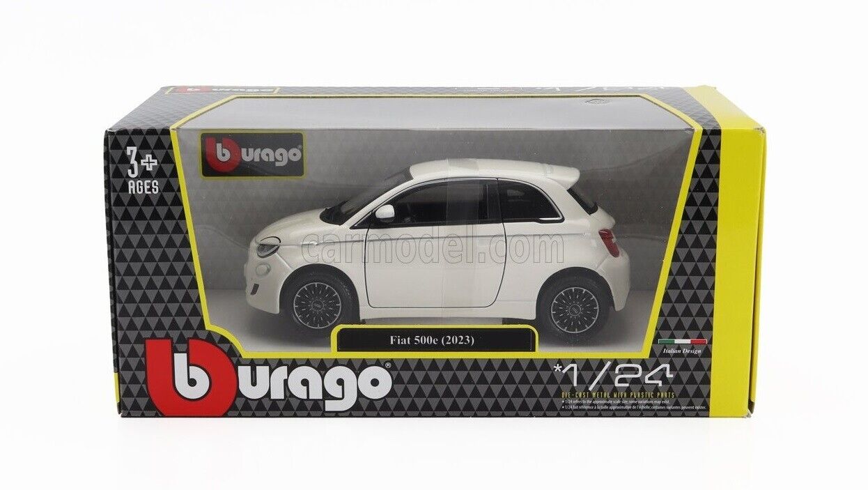 Fiat 500e 500 e 2023 Elettrica Bianco White Burago 1:24 Bburago 1/24 Nuovo