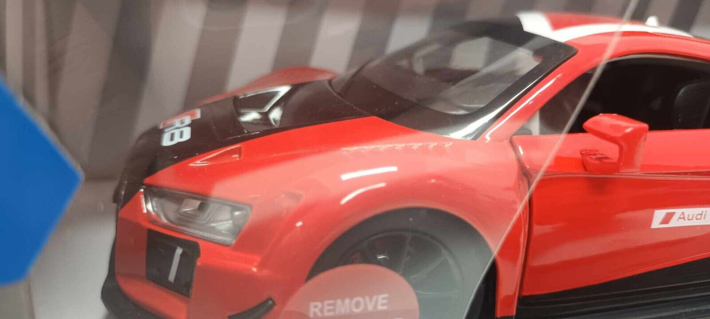 Audi R8 LMS Rosso Silver Wheel Auto Sportive DTM 1:24 Nuovo 1/24