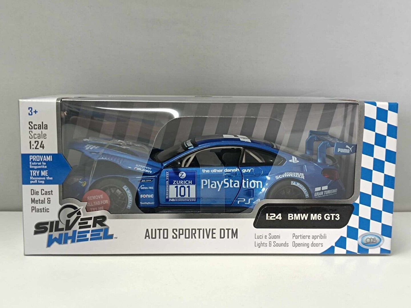 BMW M6 GT3 DTM #101 - Silver Wheel 1:24 Nuovo Very Rare Rara