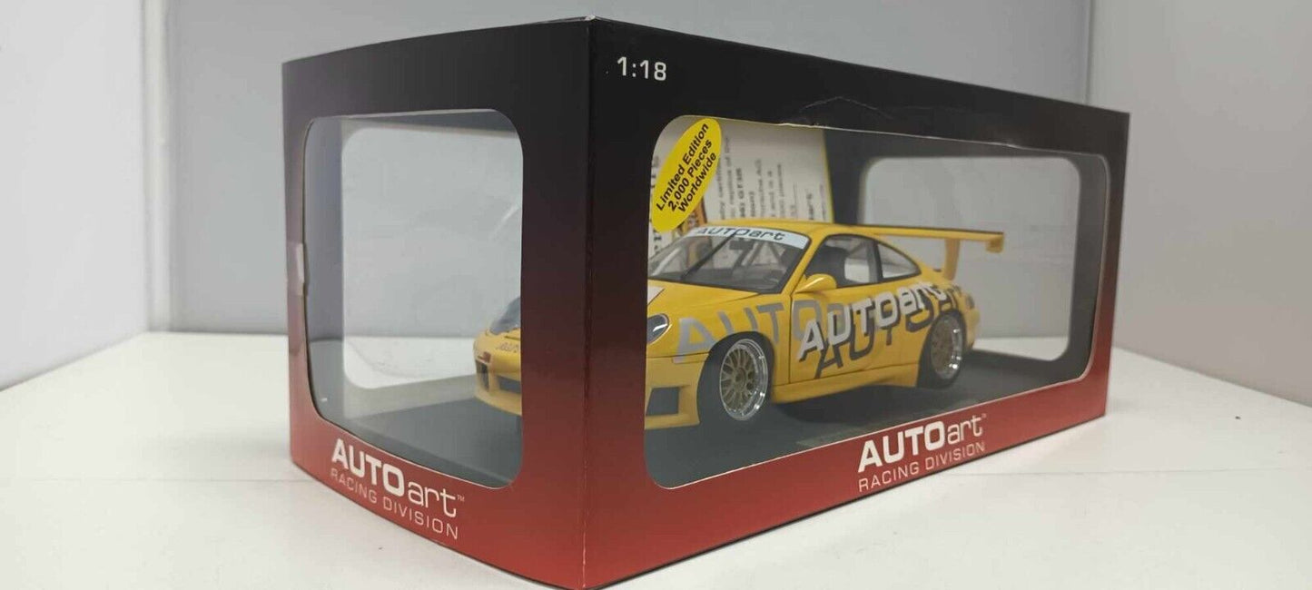 Porsche 911 996 GT3R Cup Giallo Yellow Autoart 1:18 Usato + Box Limited Edition
