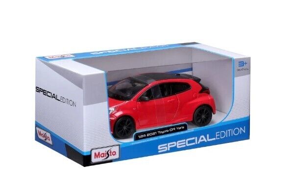 Toyota GR Yaris 2021 Rosso Red Maisto 1:24 Nuovo 1/24