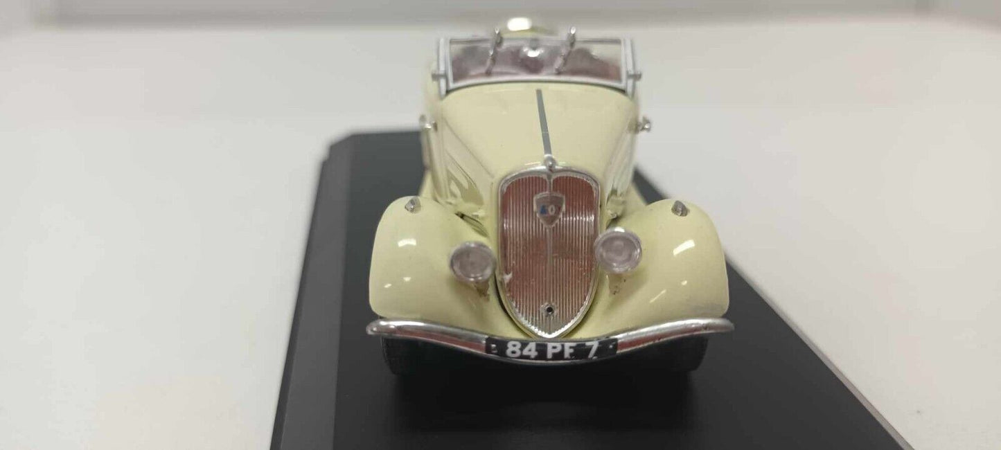 Peugeot 401 Eclipse Cabriolet 1935 Norev 1:43 Cream Crema Usato + Teca