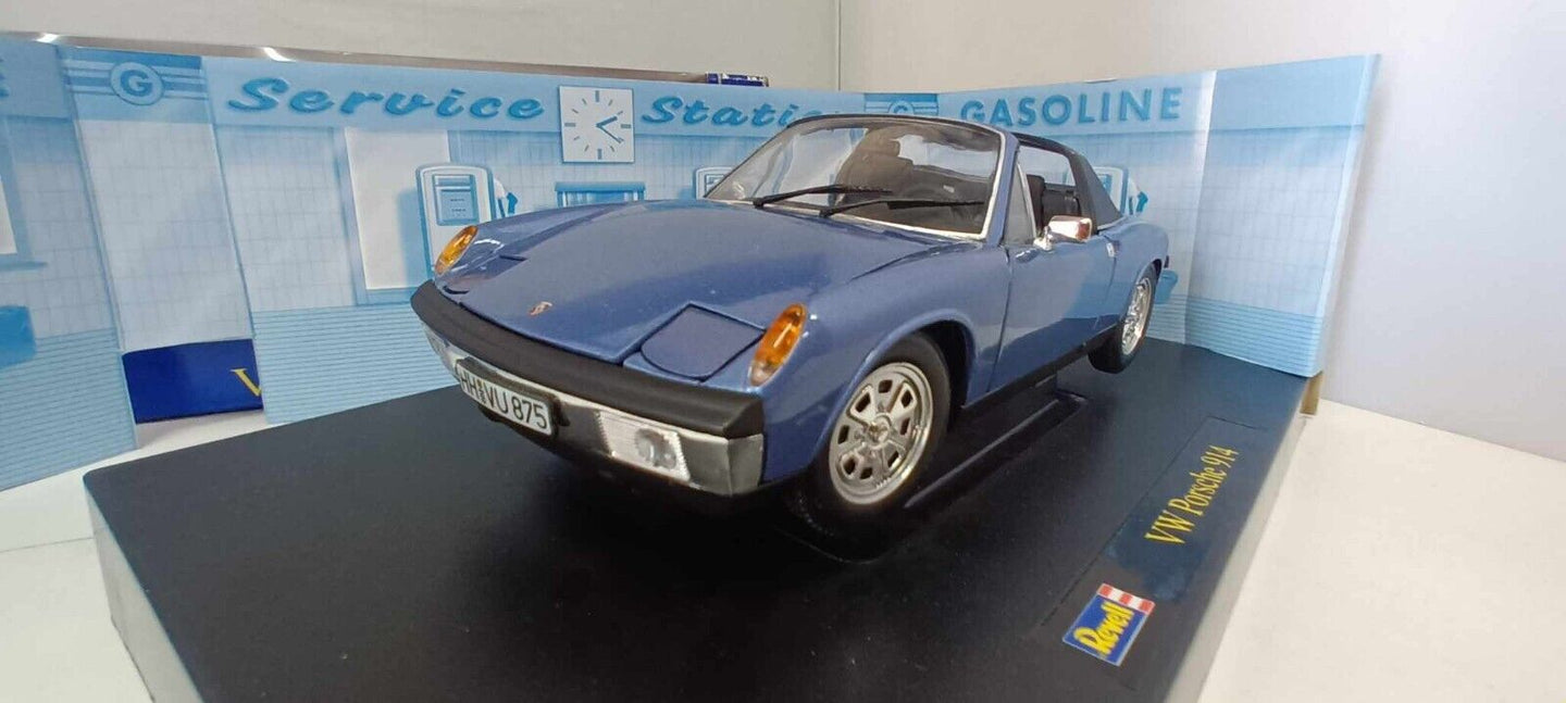 VW Porsche 914/6 Revell 1/18 Blu Metallizzato Blue Usato + Box Rara Very Rare