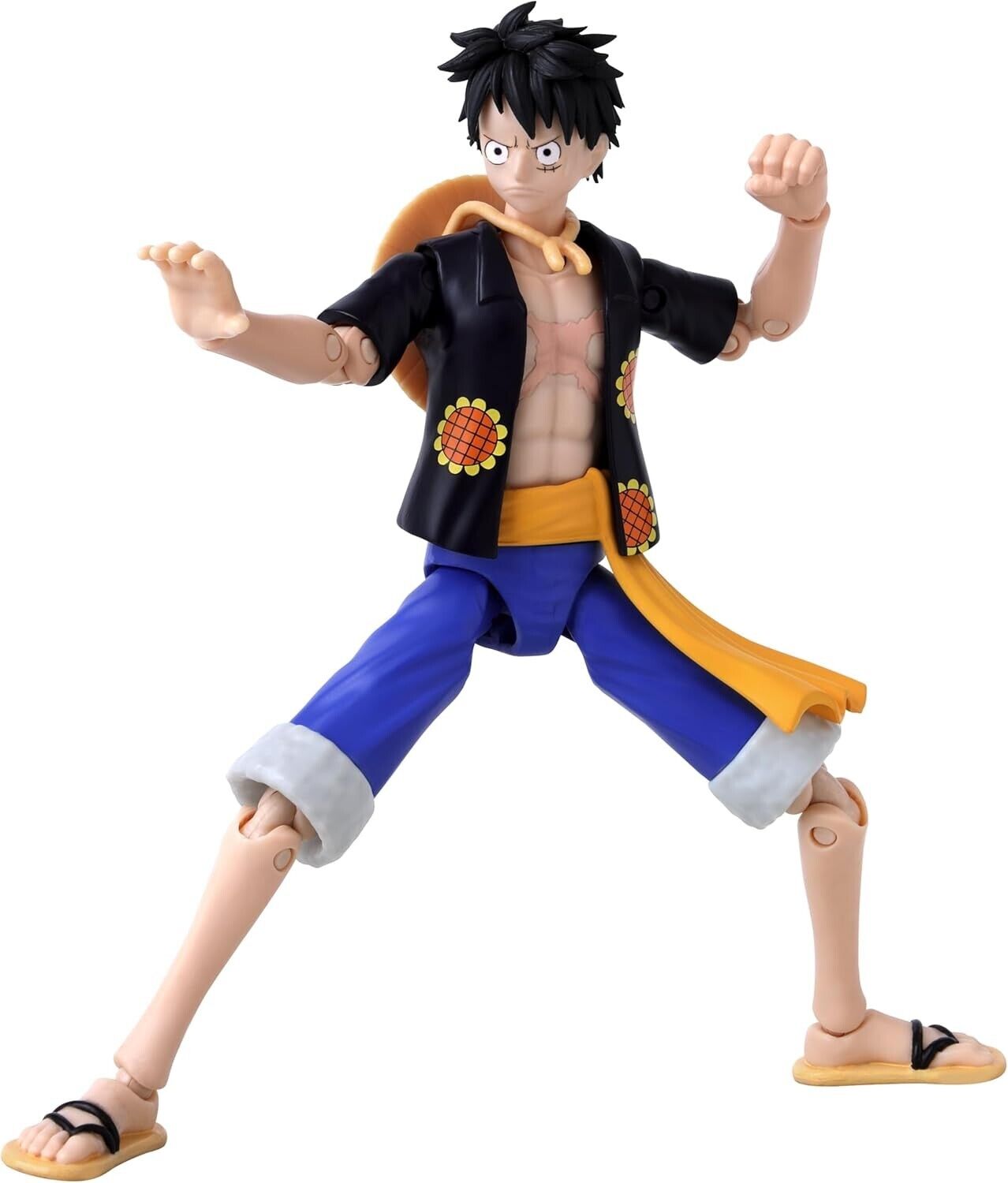 One Piece Monkey Luffy Dressrosa Action Figure Bandai Namco Anime Heroes Nuovo