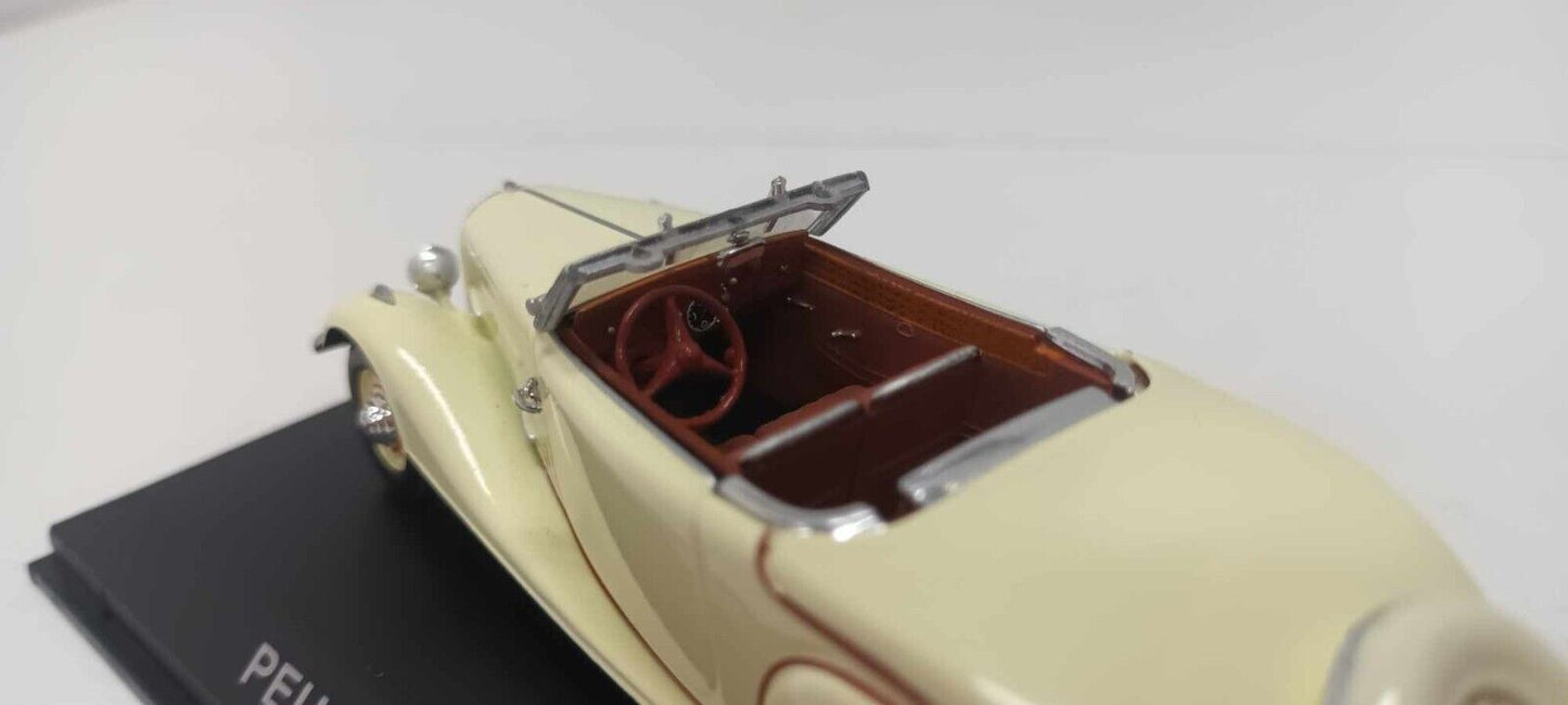 Peugeot 401 Eclipse Cabriolet 1935 Norev 1:43 Cream Crema Usato + Teca