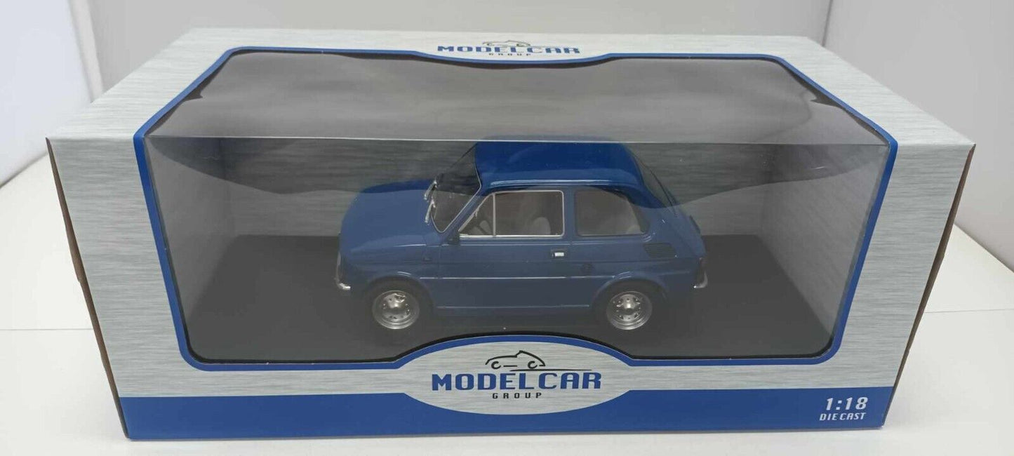Fiat 126P 126 P 126 p Dark Blue Blu 1972 Modelcar Group MCG 1:18 Nuovo 1/18