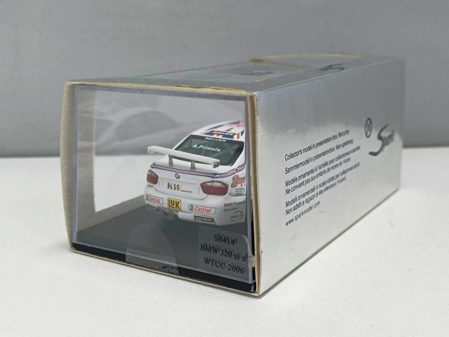 BMW 320 si #1 WTCC 2006 Andy Priaulx - Spark Model 1:43 Usato in box