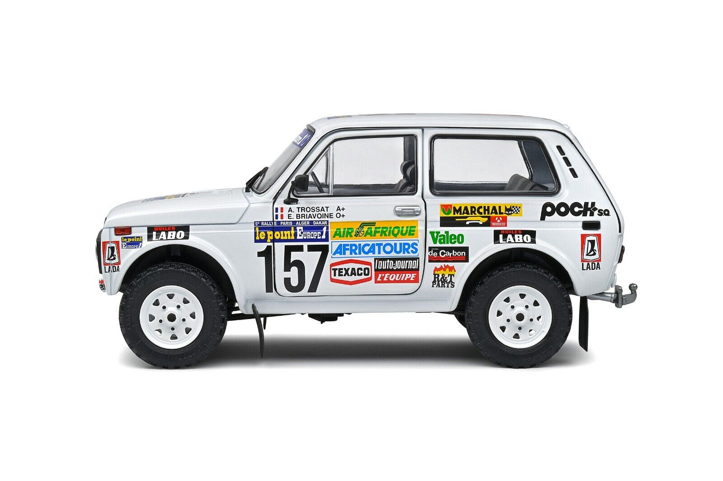 Lada Niva Paris Dakar 1983 Trossat / Briavoine #157 Solido 1:18 Nuovo 1/18