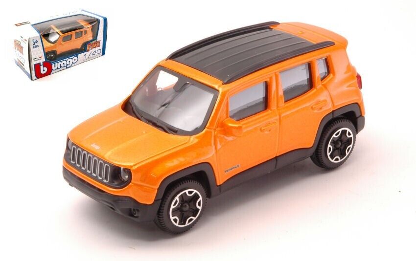 Jeep Renegade Burago Street Fire 1:43 Arancione Orange Nuovo