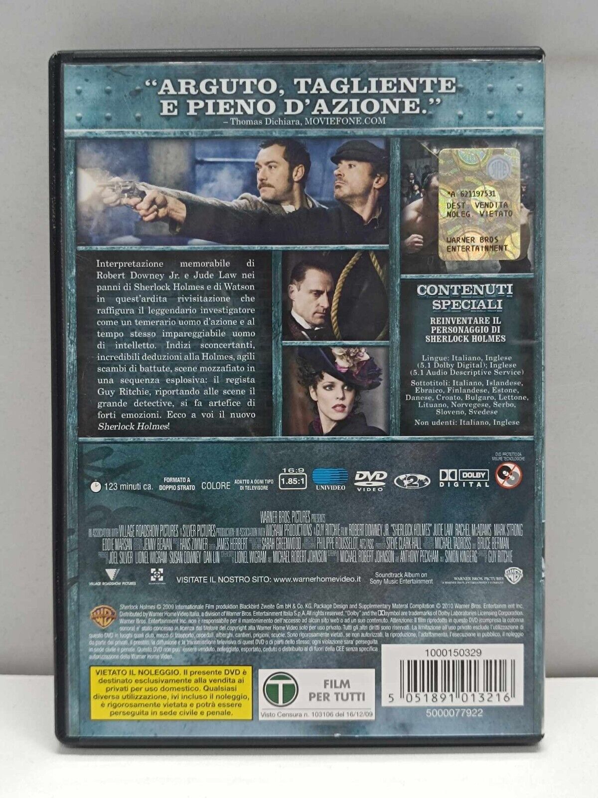 Lotto 2 Film Sherlock Holmes 1 - 2 Gioco Di Ombre Film DVD Italiano Usato Ita