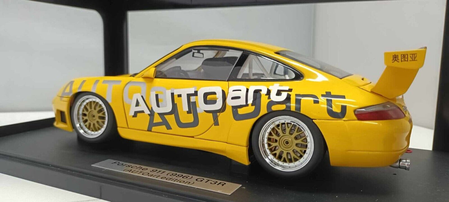 Porsche 911 996 GT3R Cup Giallo Yellow Autoart 1:18 Usato + Box Limited Edition