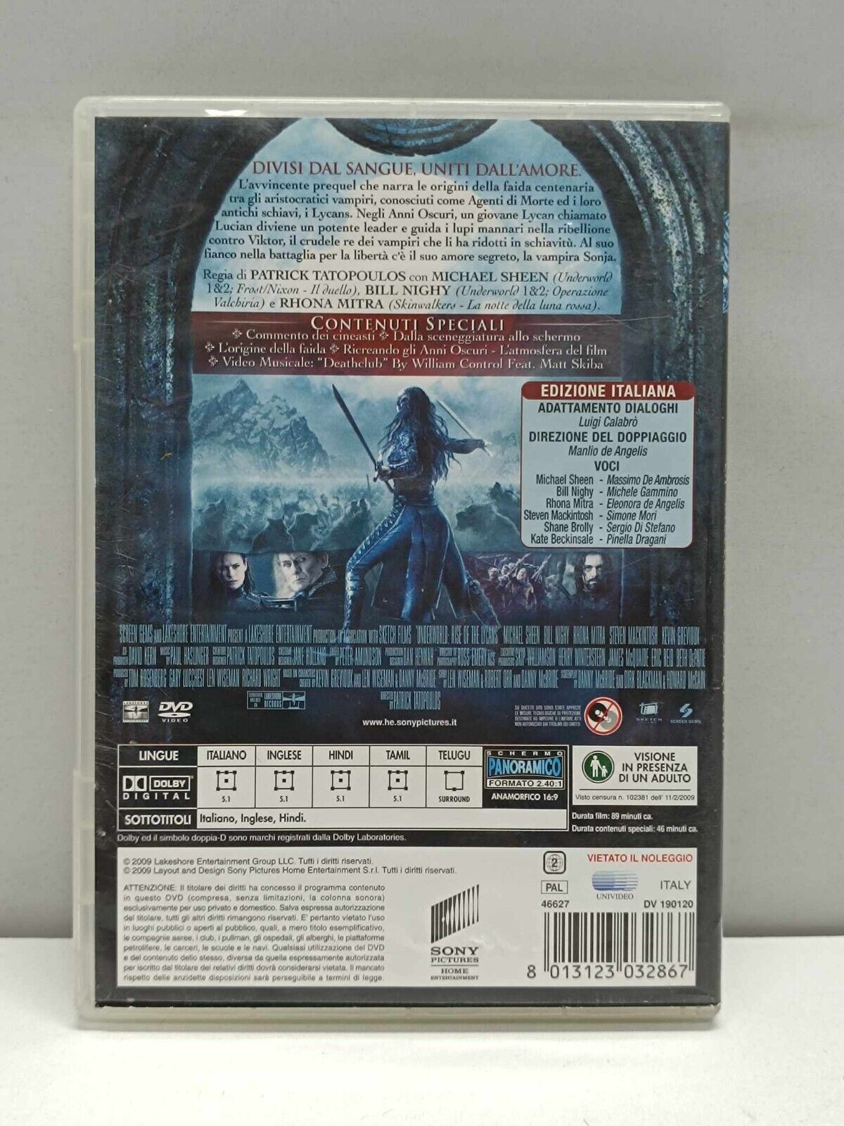 Underworld Trilogia Lotto 3 Film DVD Italiano Usato Ita
