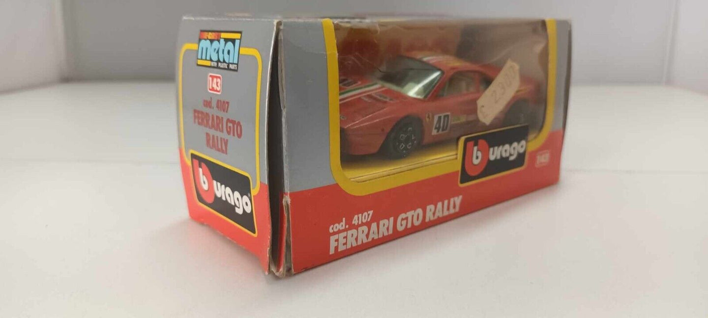 Ferrari GTO Rally Burago 1:43 Cod. 4107 Vintage Usato + Box