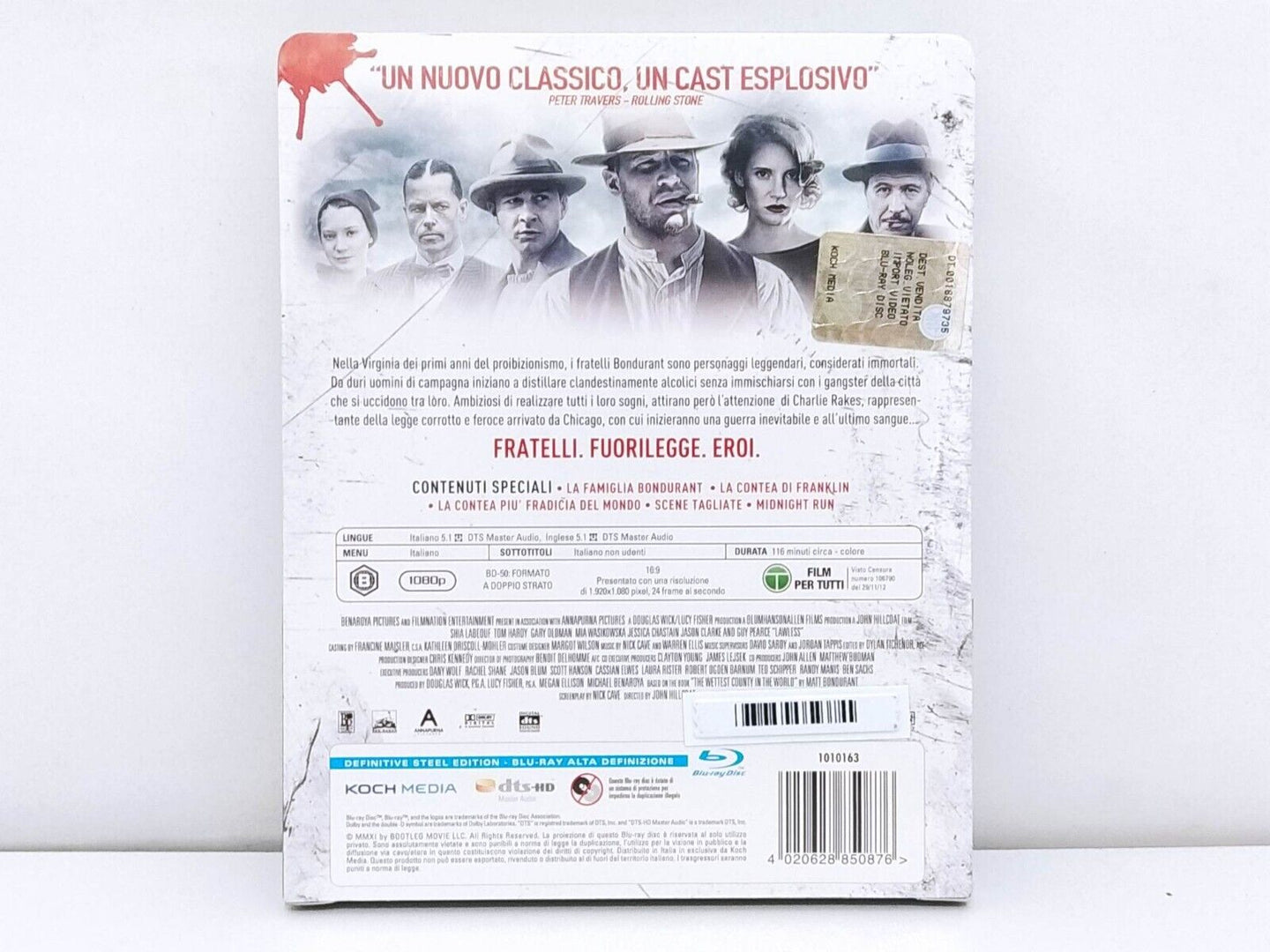 Lawless Film Blu Ray Steelbook Definitive Edition Sigillato Prima Stampa GM Shop