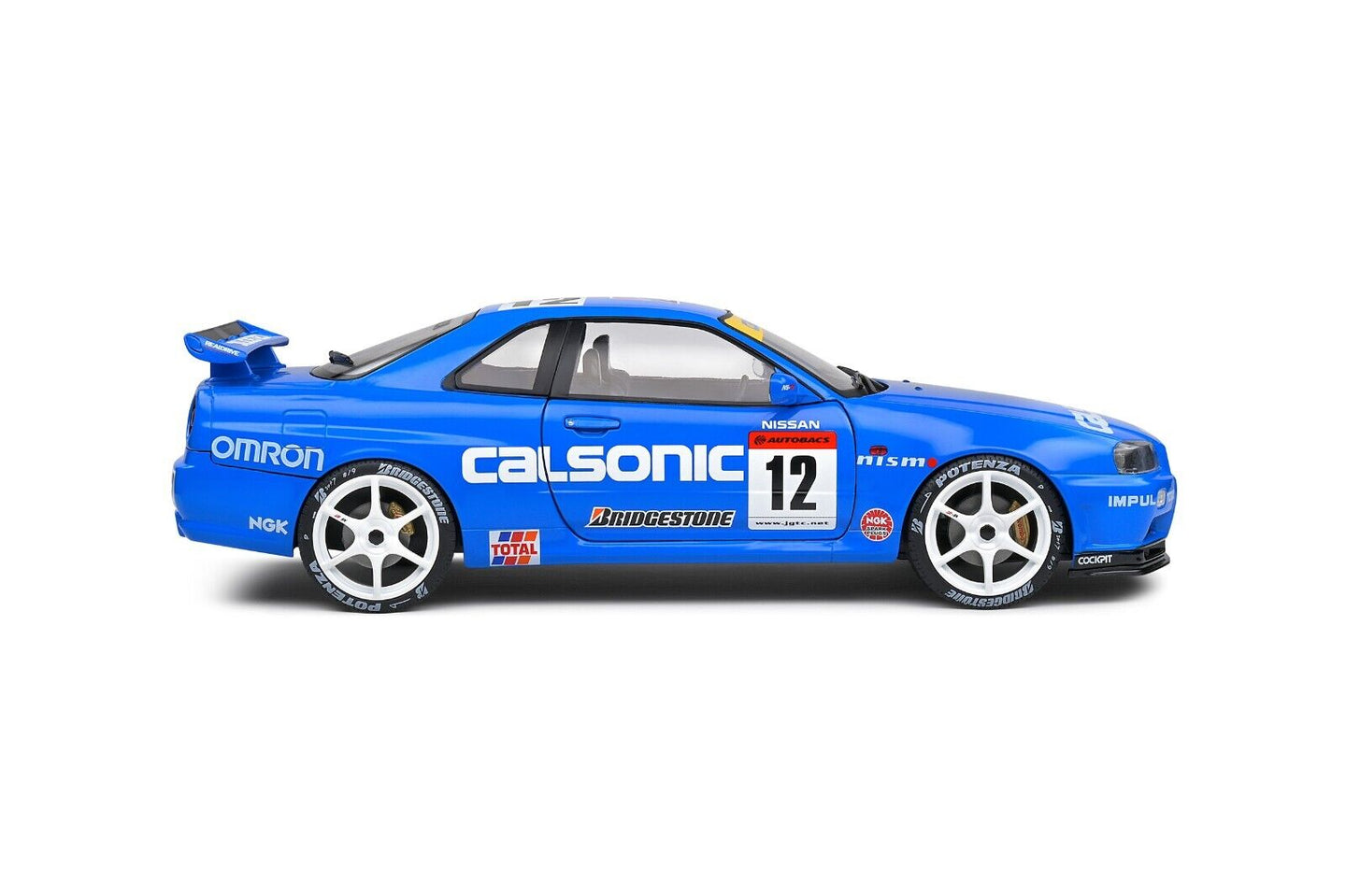 Nissan Skyline GT-R R34 R 34 Streetfighter 2000 Calsonic Solido 1:18 Nuovo 1/18