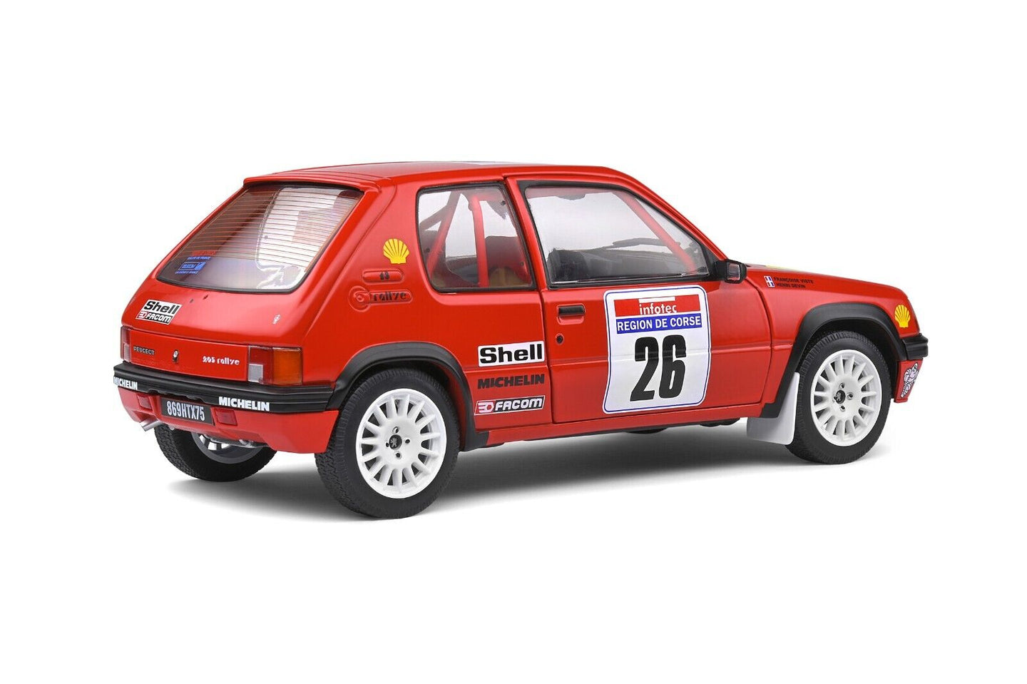 Peugeot 205 Rallye T.d. Tour De Corse 1990 #26 Rosso Solido 1:18 Nuovo 1/18