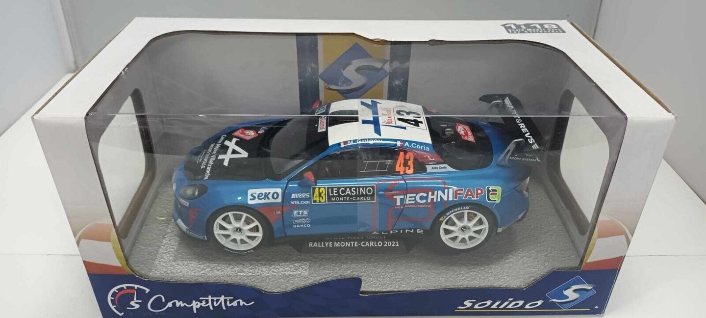 Alpine A110 Rally #43 RMC 2021 Solido 1:18 Nuovo 1/18