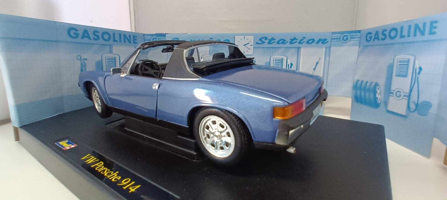 VW Porsche 914/6 Revell 1/18 Blu Metallizzato Blue Usato + Box Rara Very Rare