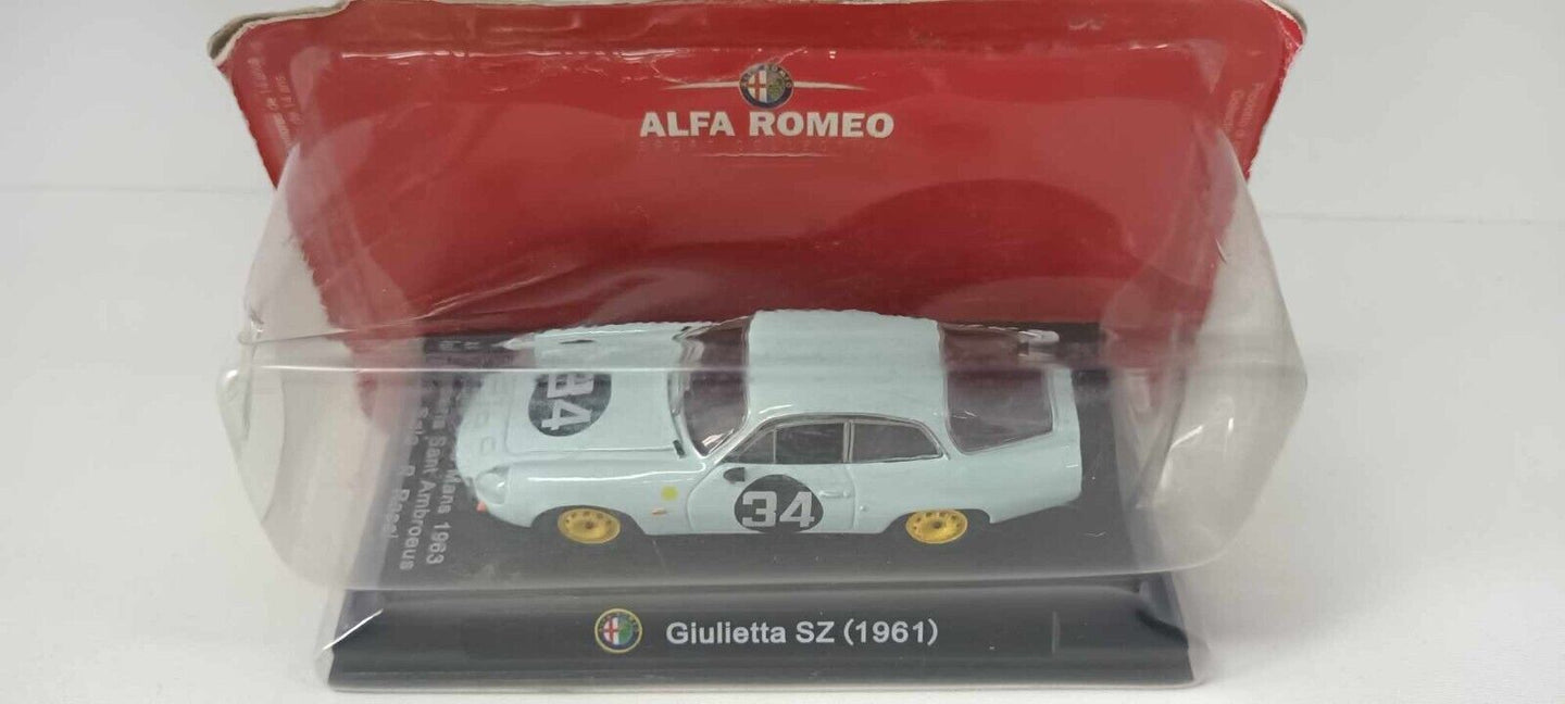 Alfa Romeo Giulietta SZ 1961 - 24h Le Mans 63 #3 Sala - Rossi Edicola 1:43 Usato