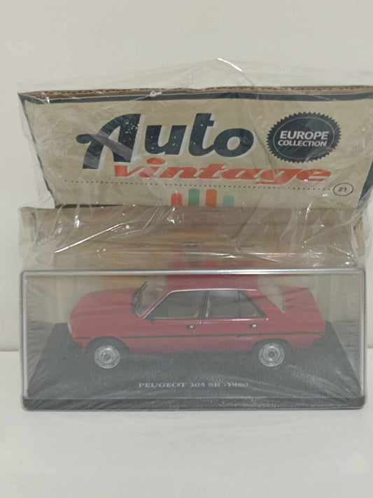 Peugeot 305 SR 1980 - 1:24 Edicola Auto Vintage + Fascicolo Rosso GM Shop