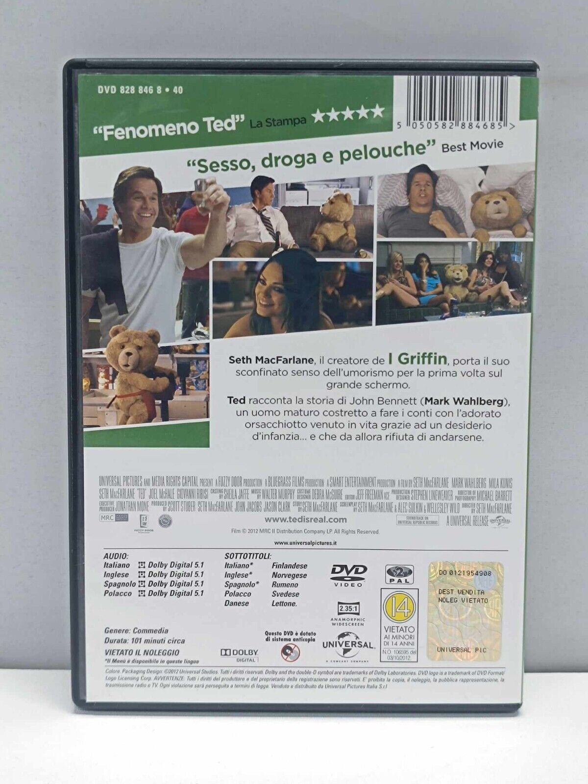Ted Film DVD Italiano Ita Usato Mark Wahlberg Seth MacFarlane