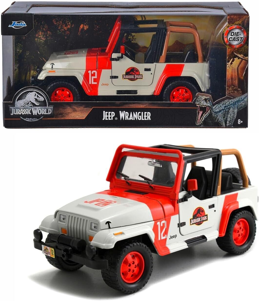 Jeep Wrangler Jurassic Park Jurassic World Jada 1/24 Nuovo GM Shop