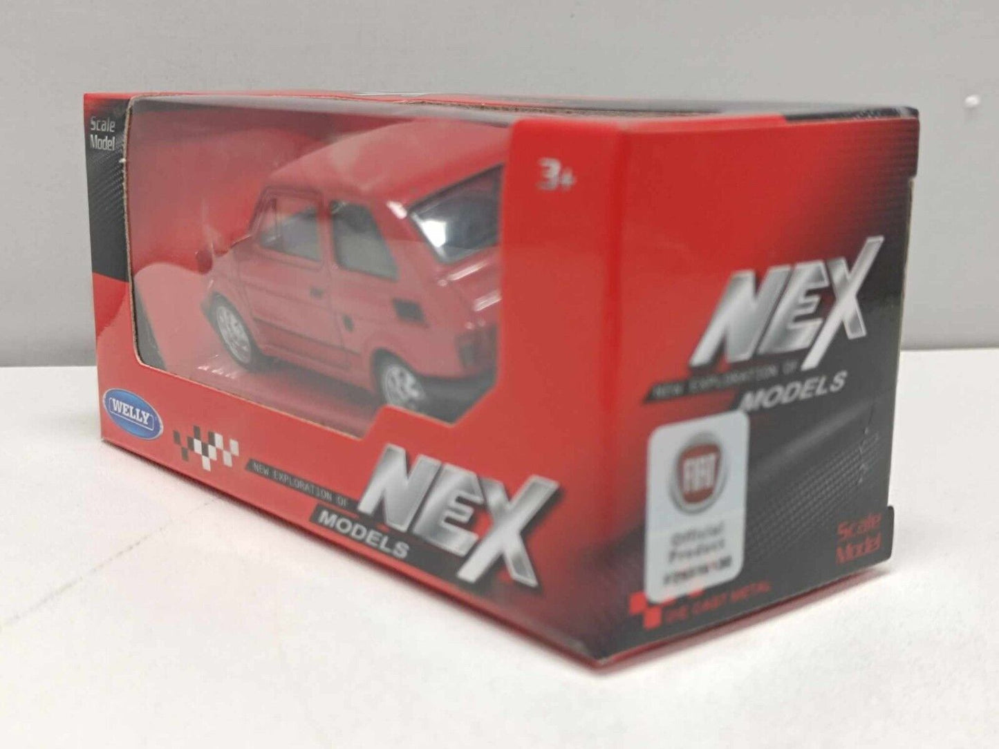 Fiat 126 - 1980 Red Rosso Welly Nex 1:43  Modellino Auto Nuovo
