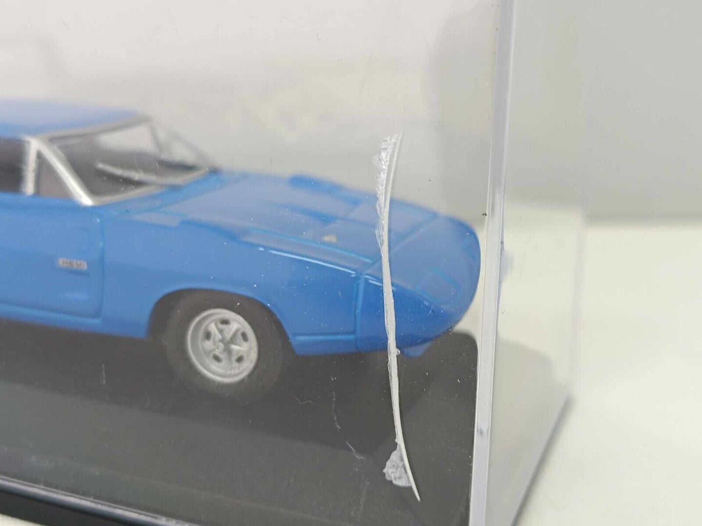 Dodge Charger Daytona 1969 Edicola 1/43 Muscle Car Azzurra Supporto + Teca Usato