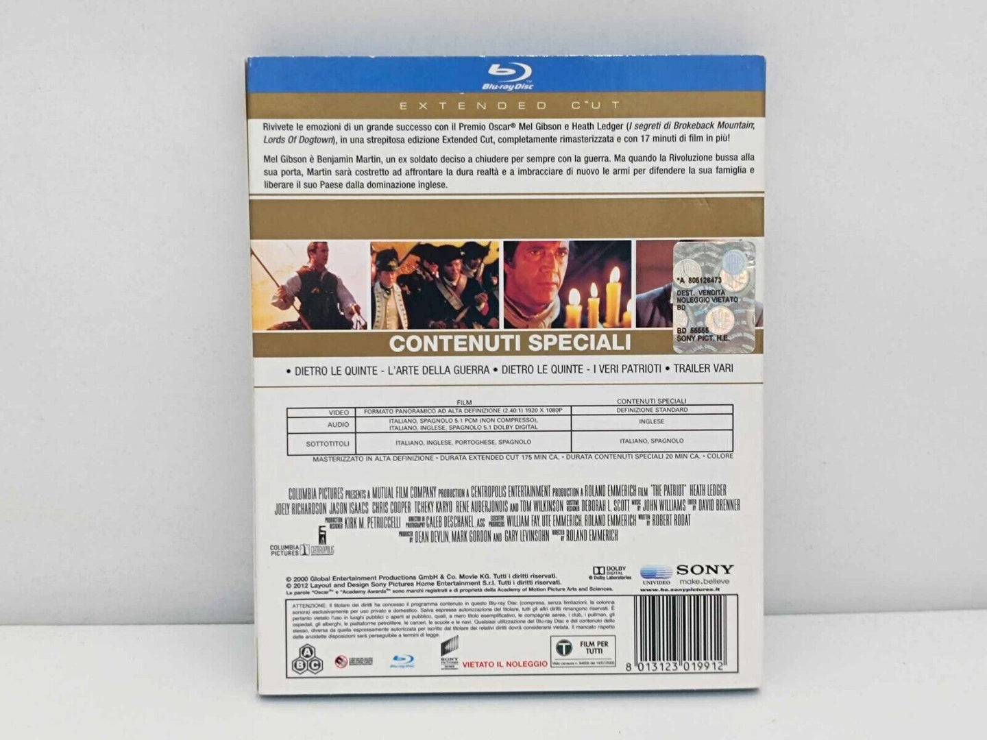 Il Patriota Film Blu Ray Ita Italiano Extended Cut Mel Gibson GM Shop
