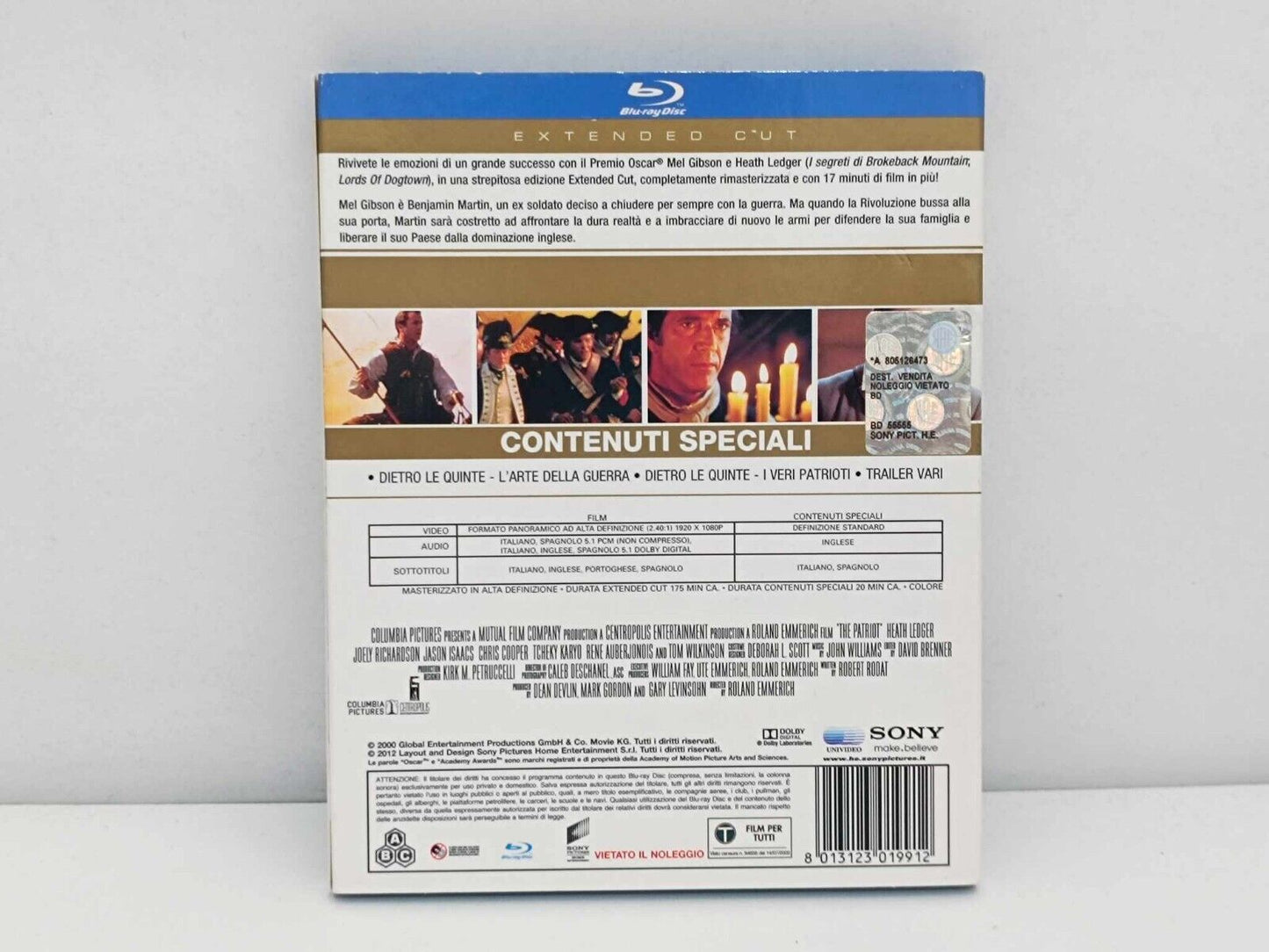 Il Patriota Film Blu Ray Ita Italiano Extended Cut Mel Gibson GM Shop