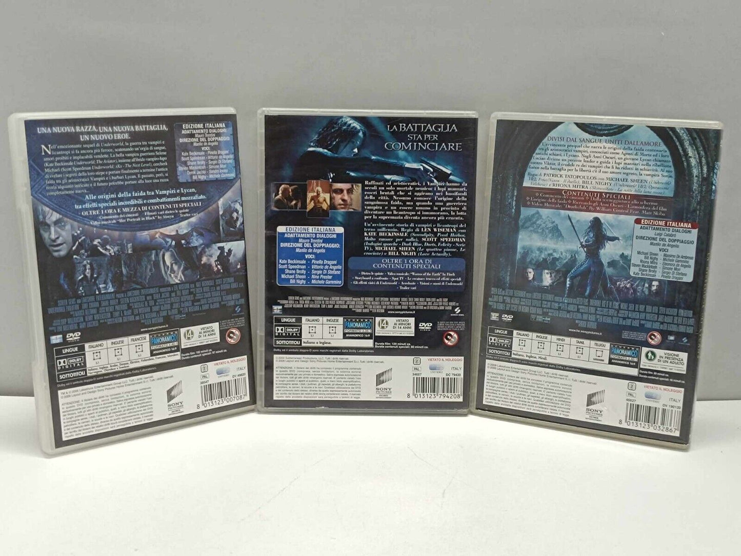 Underworld Trilogia Lotto 3 Film DVD Italiano Usato Ita